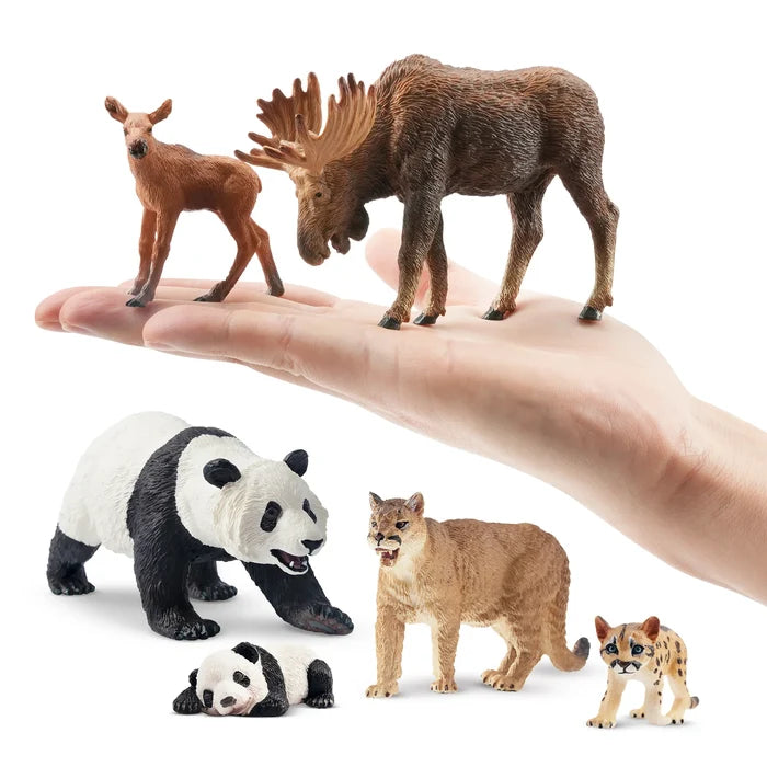 10-Piece Wildlife Parent & Cub Figurines Playset