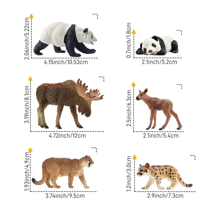 10-Piece Wildlife Parent & Cub Figurines Playset