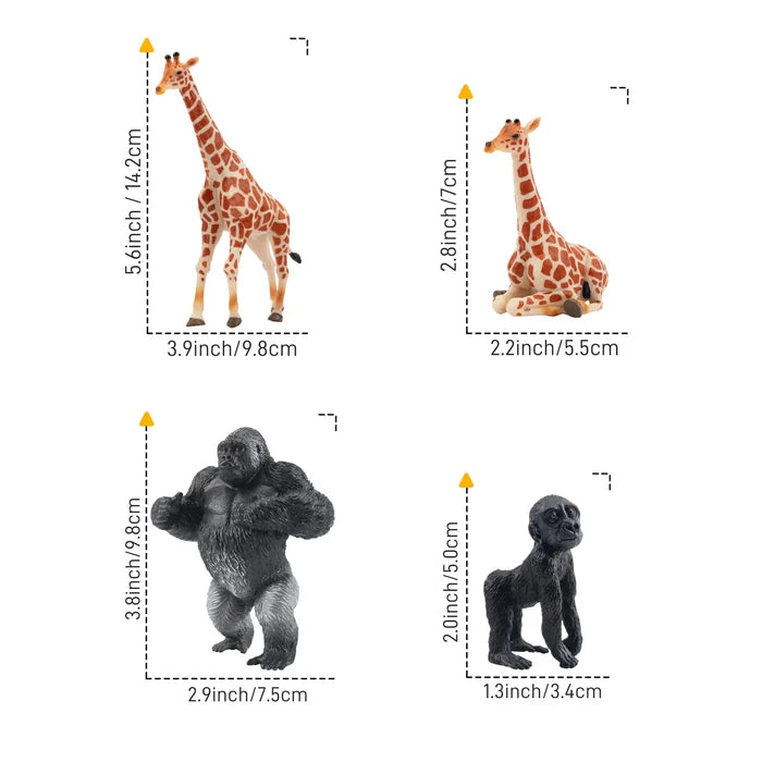 10-Piece Wildlife Parent & Cub Figurines Playset
