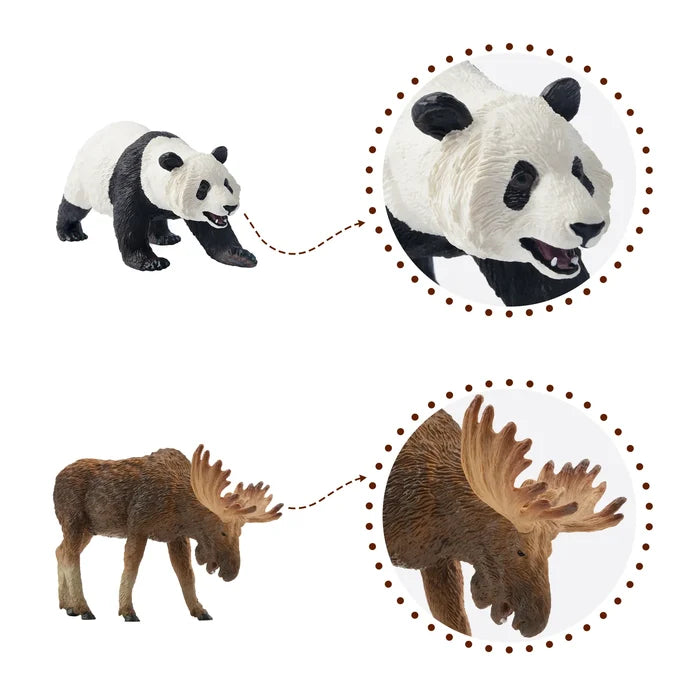 10-Piece Wildlife Parent & Cub Figurines Playset