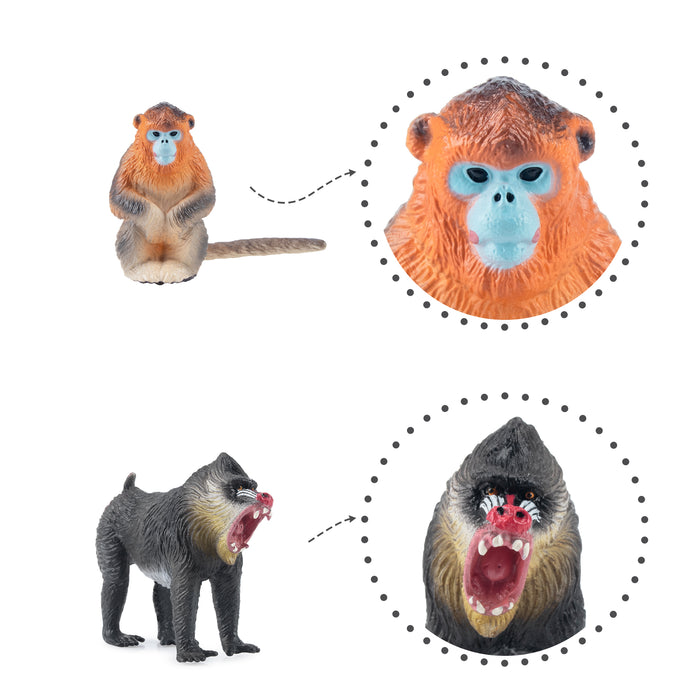 11-Piece Monkey Animal Figurines Bundle