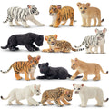 12-Piece Mini Tiger?Cub?Figurines Playset