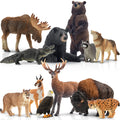 12-Piece North American Forest Animals Figurine Playset
