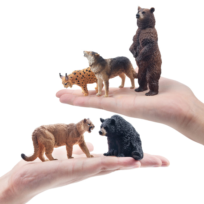12-Piece North American Forest Animals Figurine Playset
