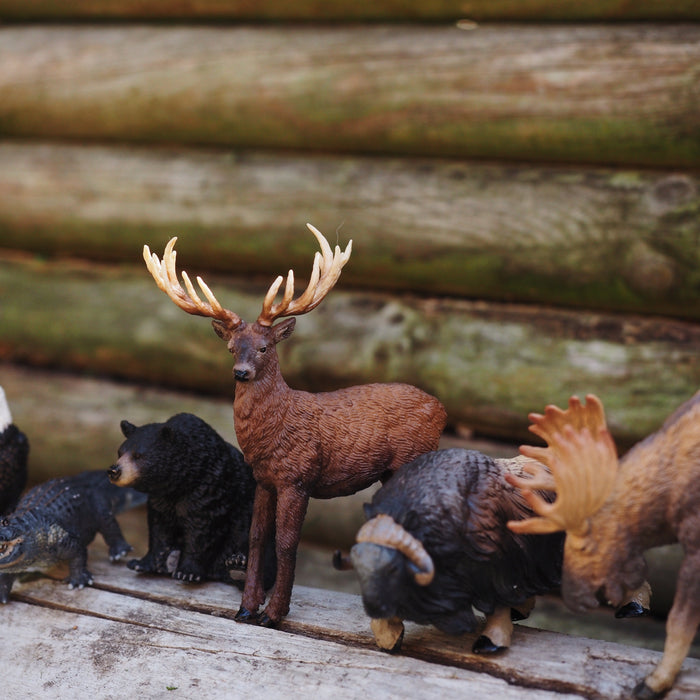 12-Piece North American Forest Animals Figurine Playset