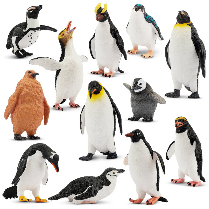12-Piece Penguin Figurine Playset