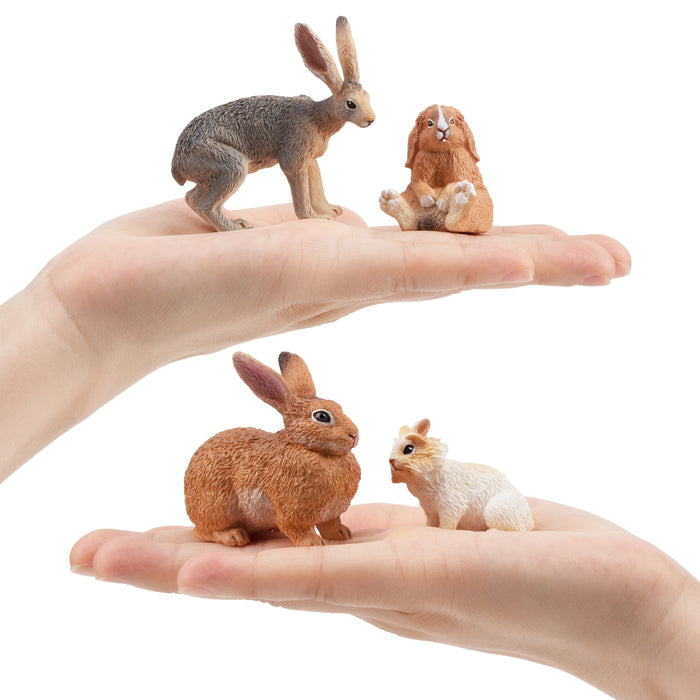 12-Piece?Rabbit Animal Figurines Playset-on hand