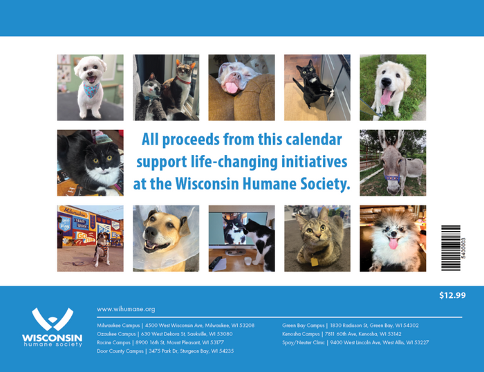 2027 Wisconsin Humane Society Calendar
