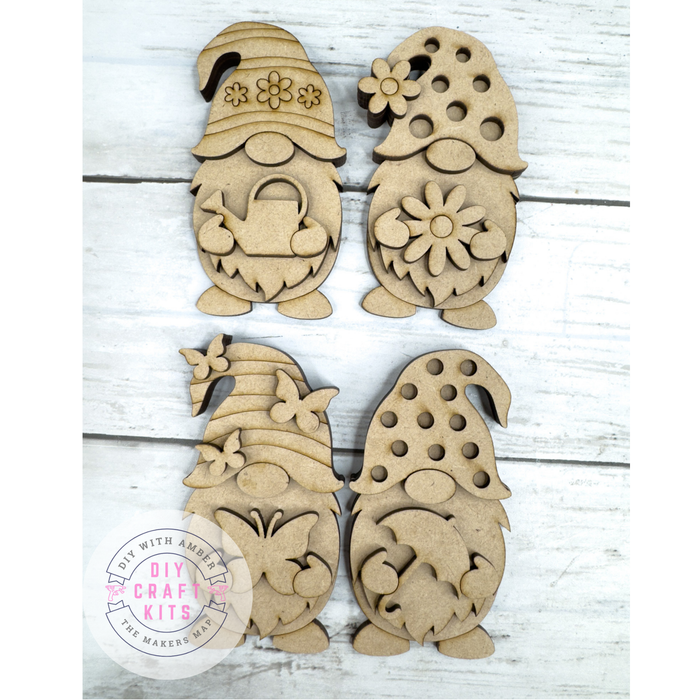 4 Mini Spring Gnomes DIY Kit