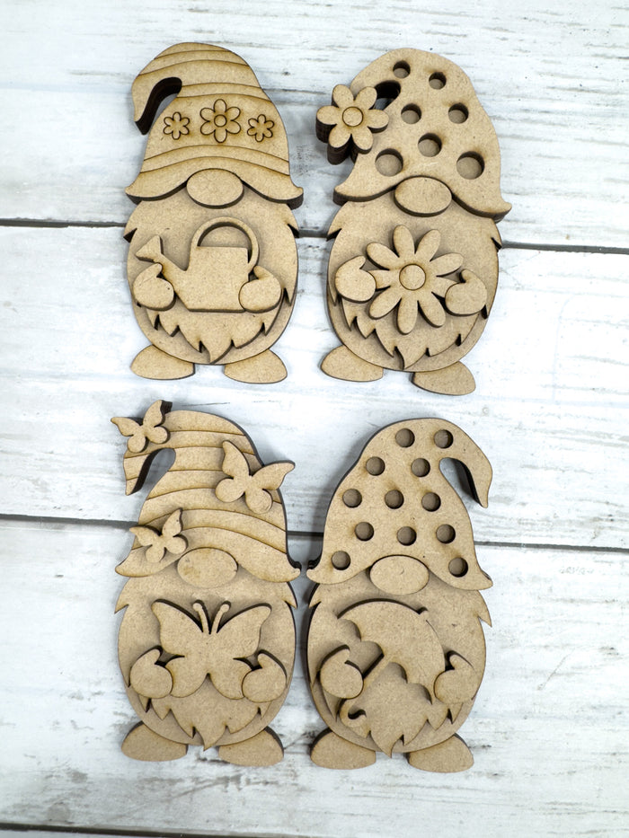 4 Mini Spring Gnomes DIY Kit