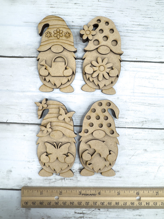 4 Mini Spring Gnomes DIY Kit