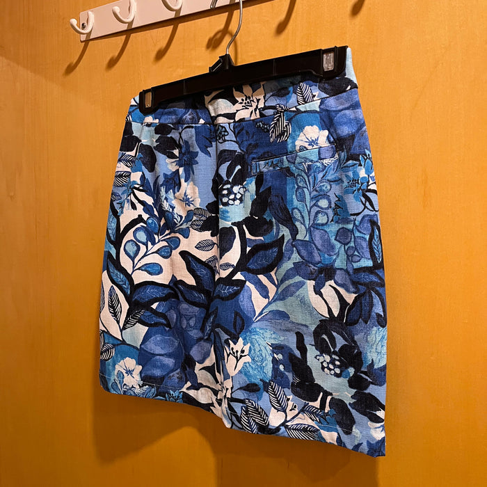 18" Floral Print Skort w/ Pockets