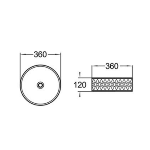 Above Counter Basin 360*360*120mm