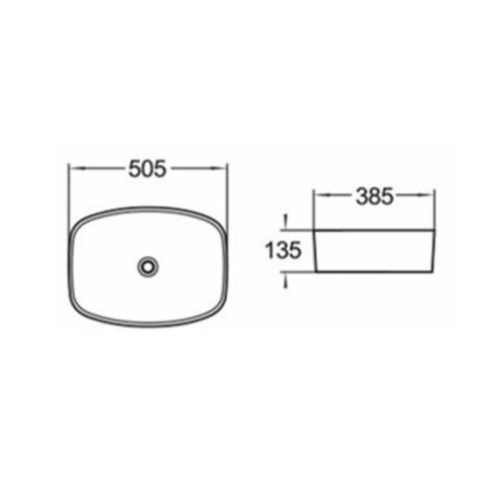 Above Counter Basin 505*385*135mm