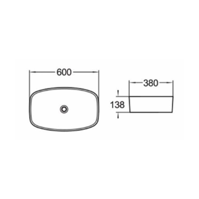 Above Counter Basin 600*380*138mm
