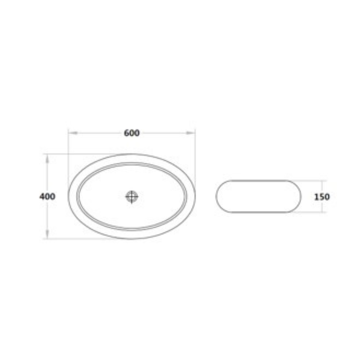 Above Counter Basin 610*420*155mm