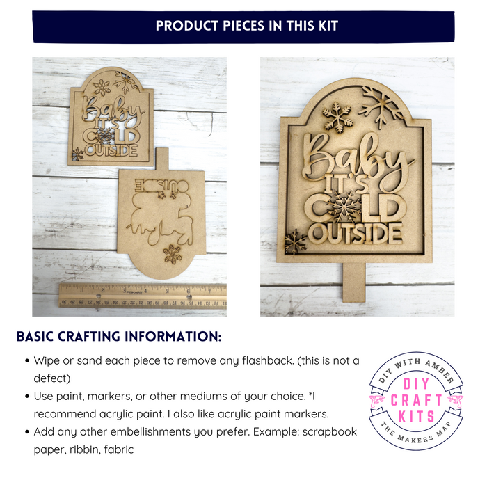 Baby It's Cold Outside Insert for Spindle Base