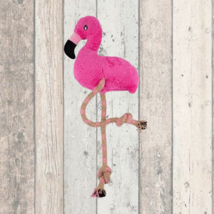 Beco Hemp Rope Flamingo Dog Toy - DOGHOUSE