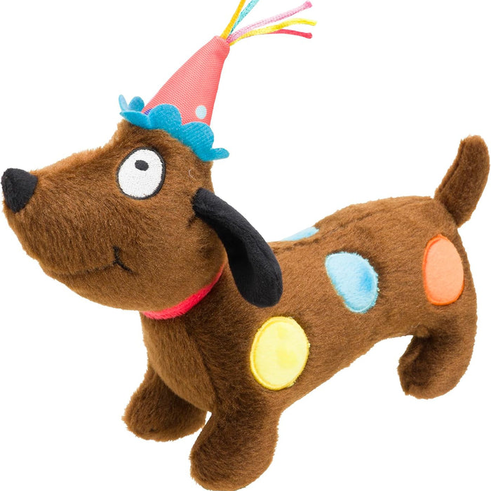 Birthday Dog in Party Hat Plush Toy