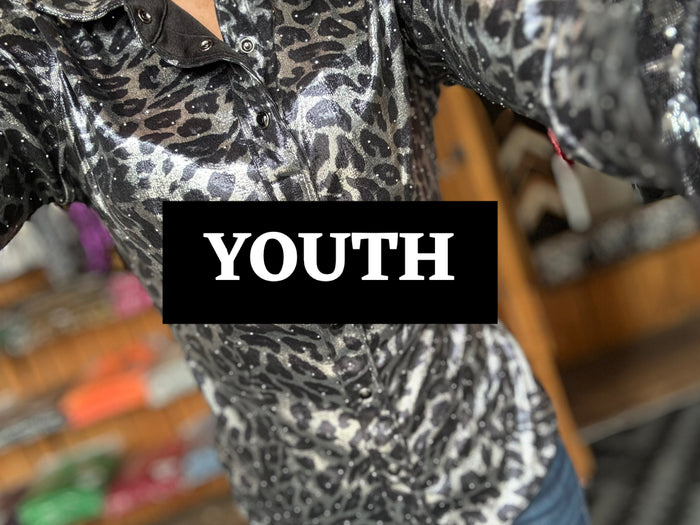 Black Cheetah YOUTH Rodeo Shirt