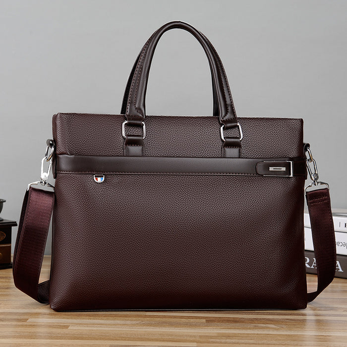 BM049 - Brown Genuine Leather Men's Messenger Bag