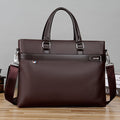 BM049 - Brown Genuine Leather Men's Messenger Bag
