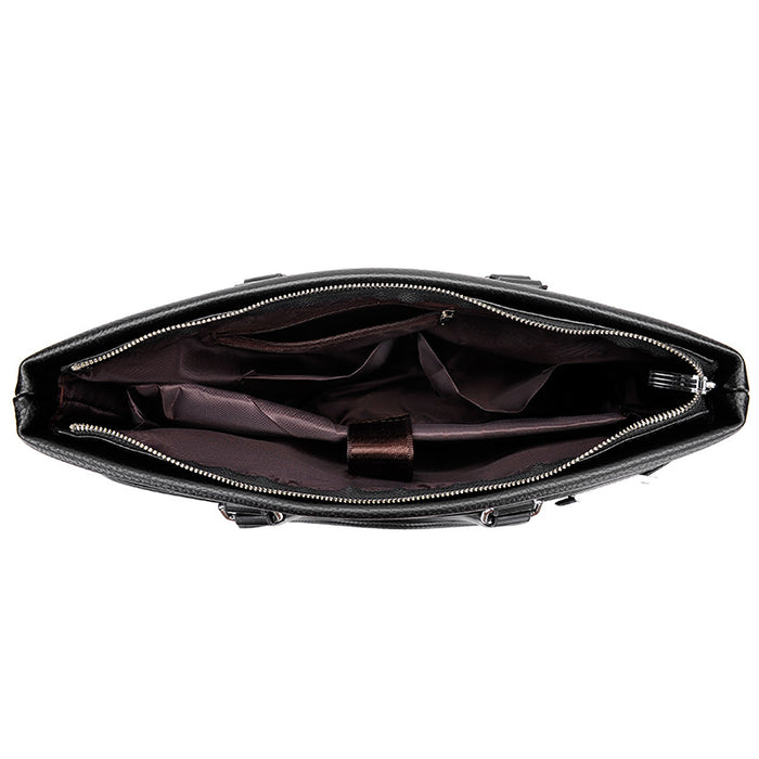 BM049 - Brown Genuine Leather Men's Messenger Bag