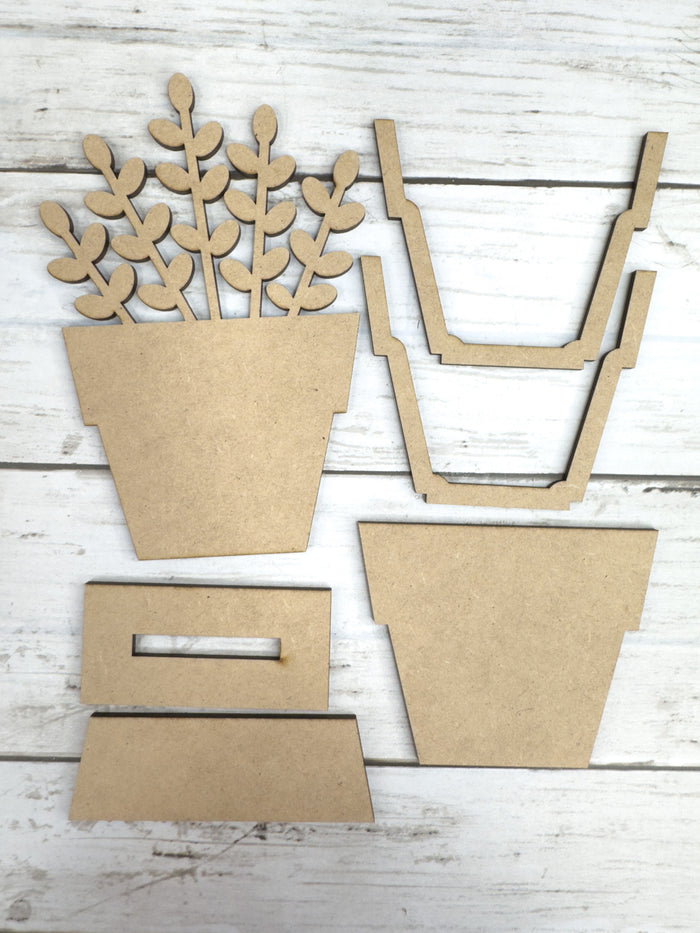 Boxwood Greenery Hugger Holder Interchangeable Base DIY Craft Kit
