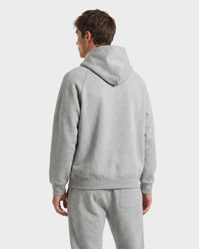 Someone wearing the Rudsak BRIAR - 9525001 hoodie and sweatpants in Heather Grey (size M) stands with their back to the camera against a plain white background.