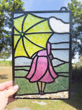 BULK Style 101 Girl with umbrella Laser Cut Outline Frame Blank