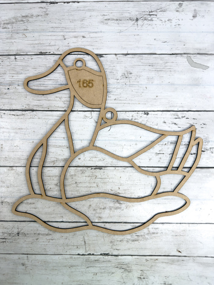 BULK Style 165 Duck on Water Laser Cut Outline Frame Blank