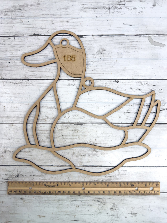 BULK Style 165 Duck on Water Laser Cut Outline Frame Blank