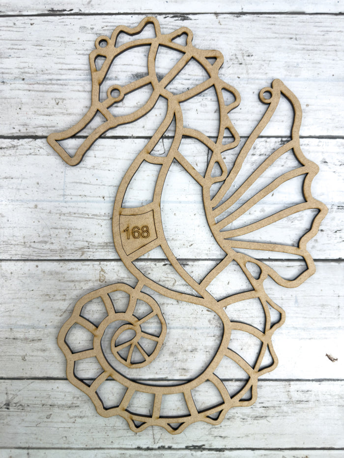 BULK Style 168 Sea Horse Laser Cut Outline Frame Blank