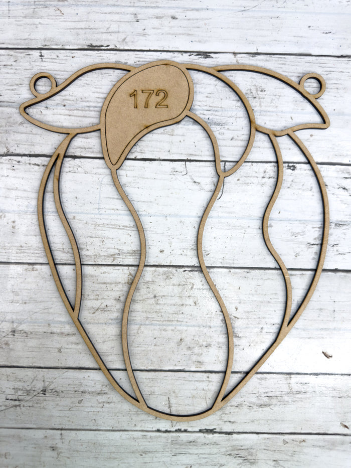 BULK Style 172 Strawberry Laser Cut Outline Frame Blank