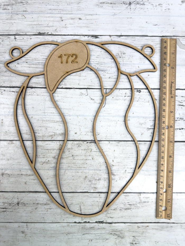 BULK Style 172 Strawberry Laser Cut Outline Frame Blank