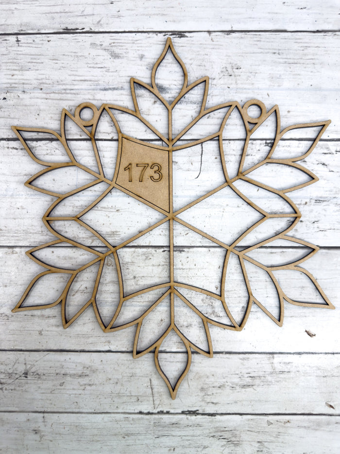 BULK Style 173 SnowFlake Laser Cut Outline Frame Blank