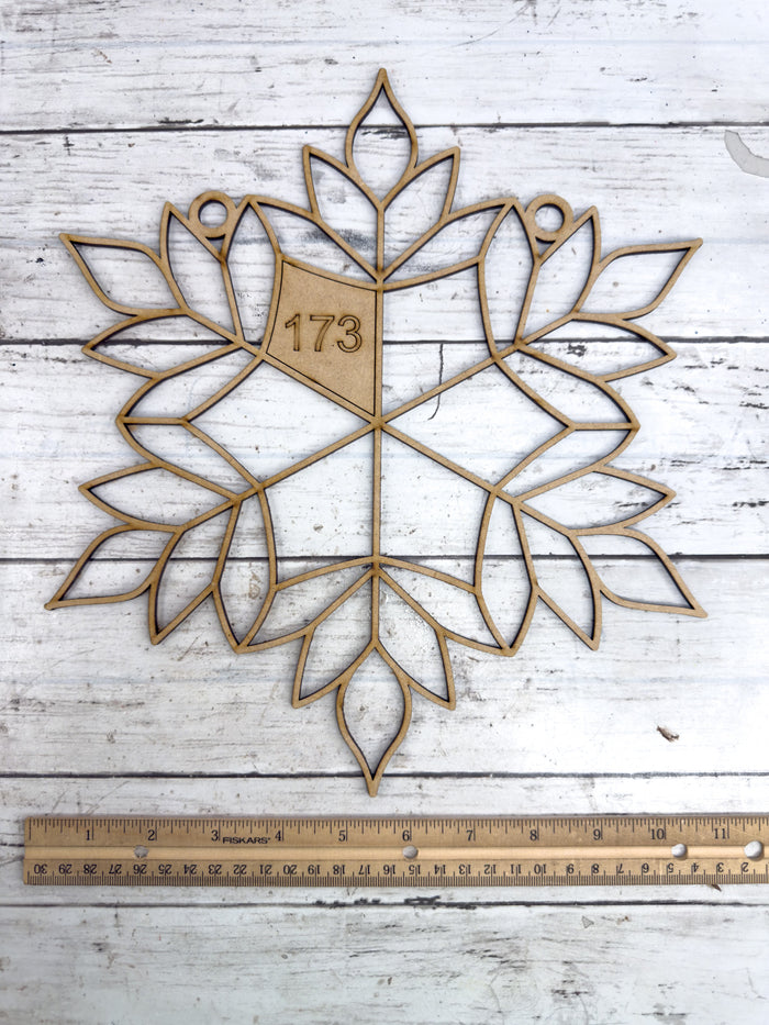 BULK Style 173 SnowFlake Laser Cut Outline Frame Blank