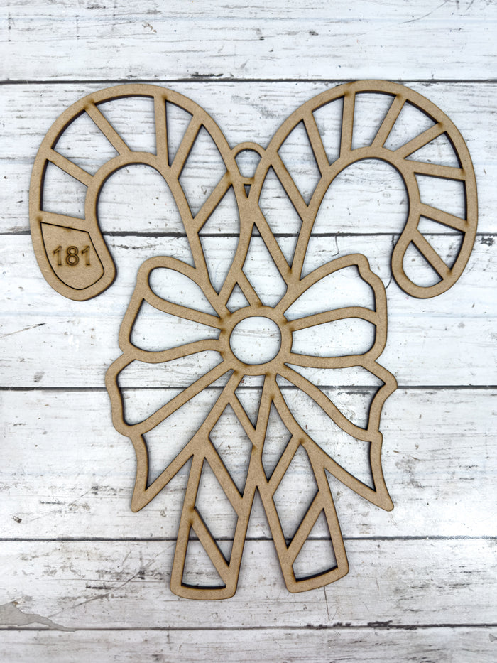 BULK Style 181 Candy Canes Laser Cut Outline Frame Blank