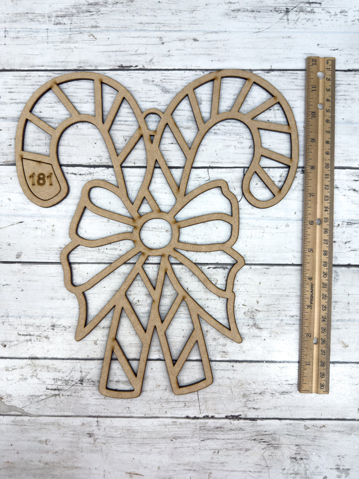 BULK Style 181 Candy Canes Laser Cut Outline Frame Blank