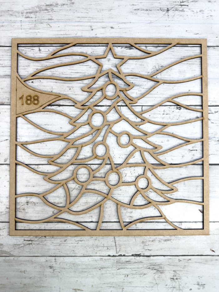 BULK Style 188 Christmas Tree Laser Cut Outline Frame Blank