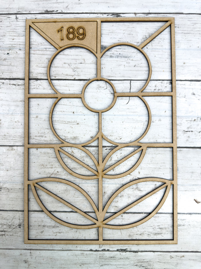 BULK Style 189 Flower Sprout Laser Cut Outline Frame Blank