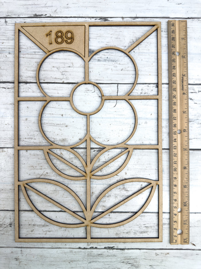 BULK Style 189 Flower Sprout Laser Cut Outline Frame Blank