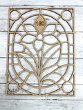 BULK Style 190 Detailed Flower Laser Cut Outline Frame Blank