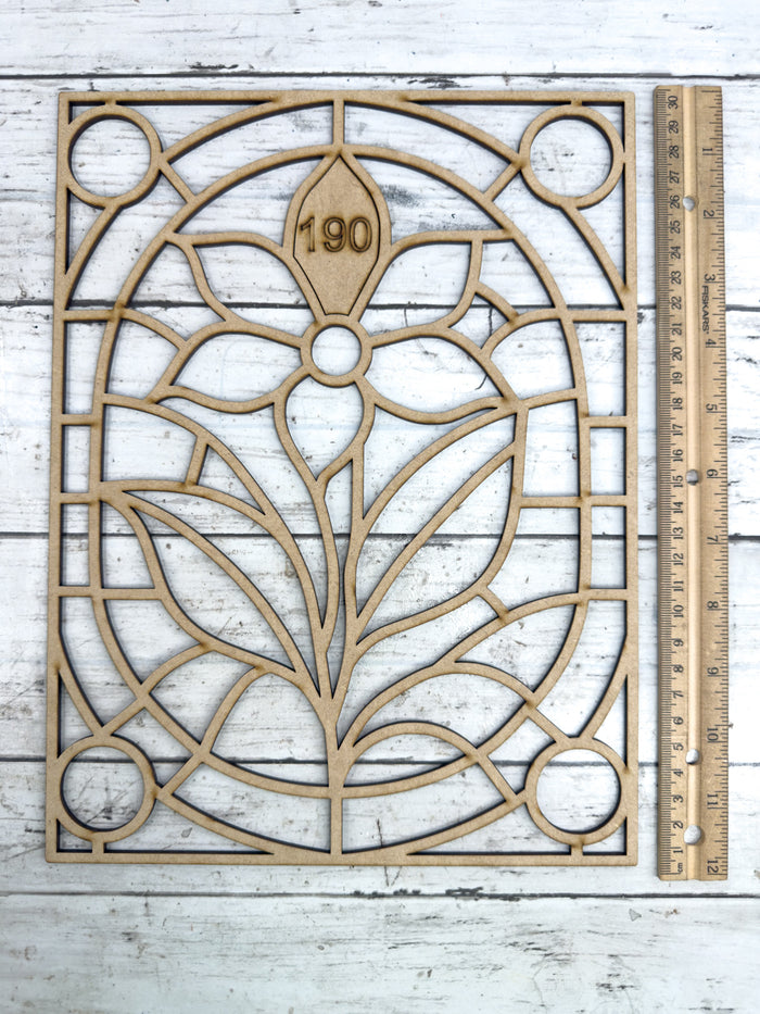 BULK Style 190 Detailed Flower Laser Cut Outline Frame Blank