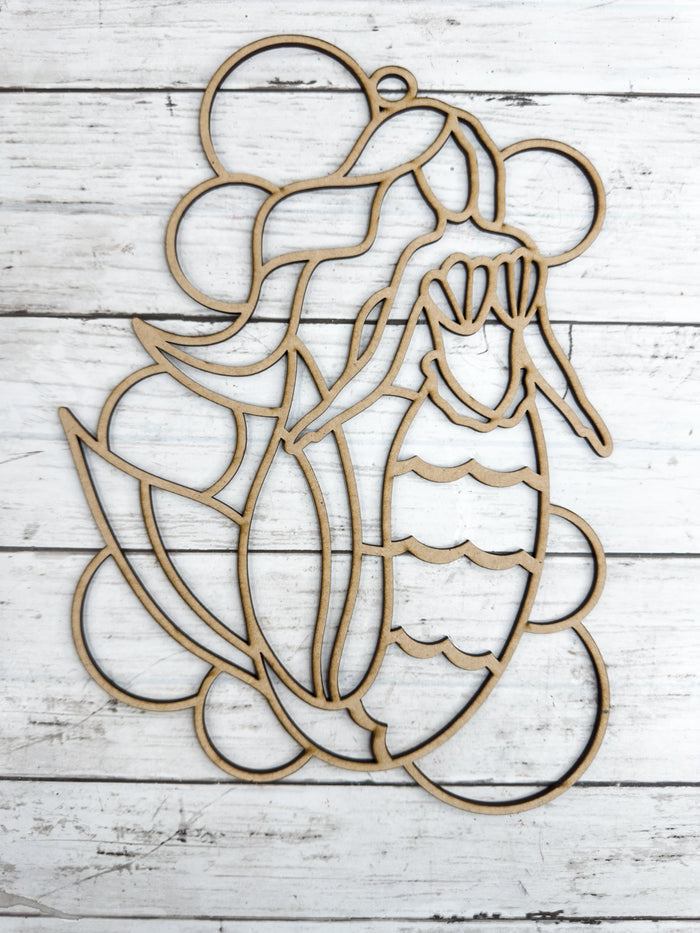 BULK Style 97 Mermaid Laser Cut Outline Frame Blank