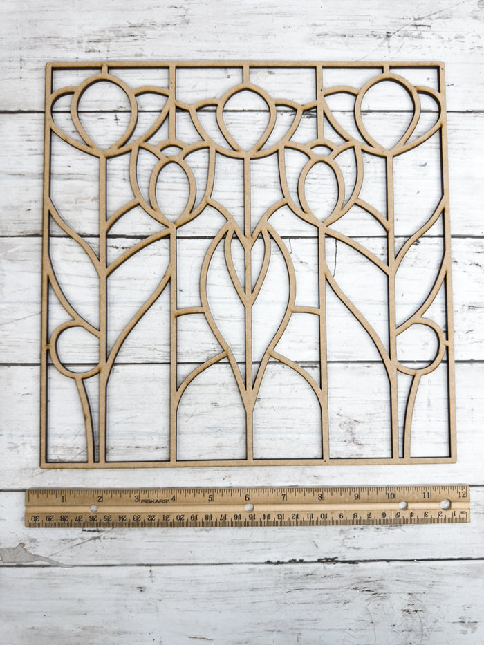 BULK Style 99 Flower Stems Laser Cut Outline Frame Blank