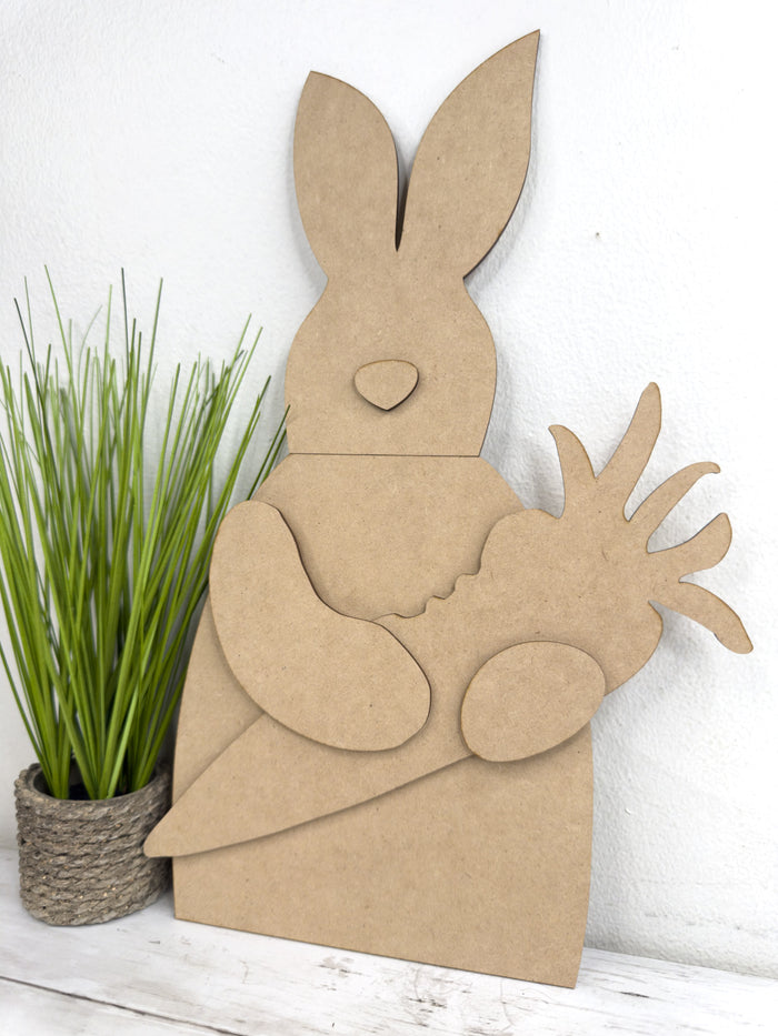 Chunky bunny carrot bite Leaner DIY Kit
