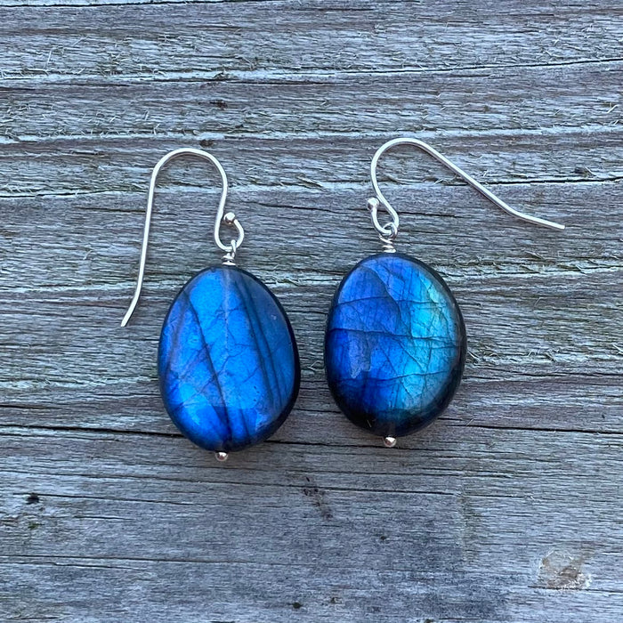 Chunky Labradorite Earrings