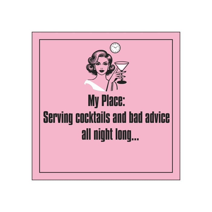Cocktails & Bad Advice • Beverage Napkins