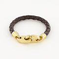 Commander Leather Rope Bracelet (Brass/Brown)